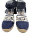Christian Dior Shoe Size 41 Blue, White, Beige Canvas Espadrille Logo Wedges Blue, White, Beige / 41