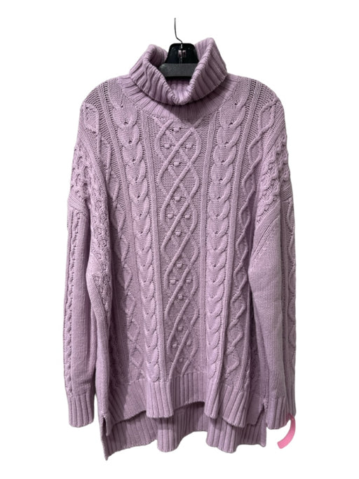 Tuckernuck Size XXL Lilac Purple Wool Blend Long Sleeve Cable Knit Sweater Lilac Purple / XXL