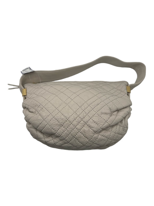 Elliot Lucca Grey Leather Seam Detail Shoulder Bag Zip closure Bag Grey / Small