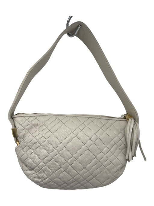 Elliot Lucca Grey Leather Seam Detail Shoulder Bag Zip closure Bag Grey / Small