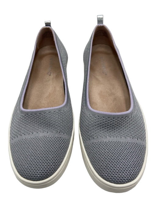 Vionic Shoe Size 9 Silver & White Synthetic Woven Round Toe Slip On Shoes Silver & White / 9