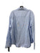 Tuckernuck Size XXL Blue & White Cotton Long Sleeve Striped Button Front Top Blue & White / XXL