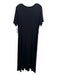 Tuckernuck Size XXL Black Bamboo Blend Round Neck Short Sleeve Midi Dress Black / XXL