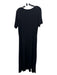 Tuckernuck Size XXL Black Bamboo Blend Round Neck Short Sleeve Midi Dress Black / XXL