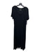 Tuckernuck Size XXL Black Bamboo Blend Round Neck Short Sleeve Midi Dress Black / XXL