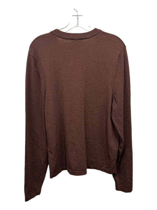 Tuckernuck Size XXL Brown Rayon & Nylon Long Sleeve Rib Knit Crew Neck Sweater Brown / XXL