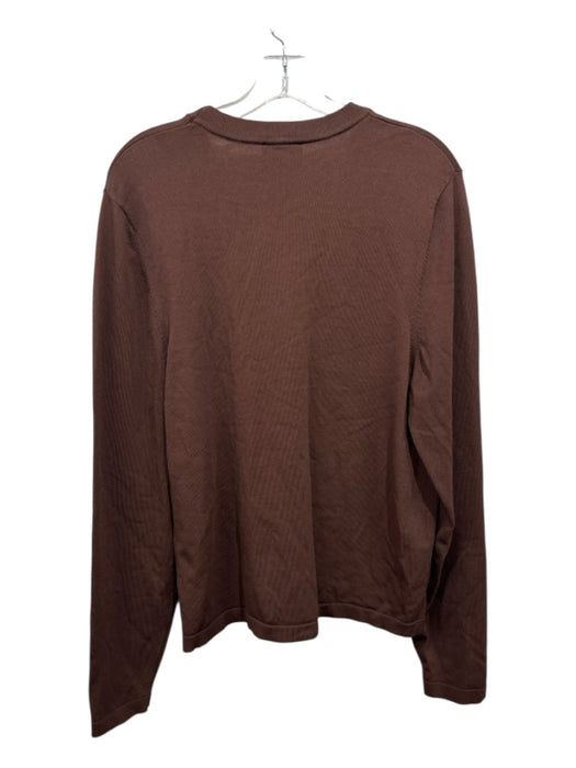 Tuckernuck Size XXL Brown Rayon & Nylon Long Sleeve Rib Knit Crew Neck Sweater Brown / XXL