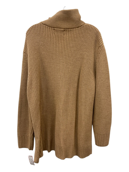 Tuckernuck Size XXL Beige Wool Long Sleeve Knit Half Zip Turtle Neck Sweater Beige / XXL