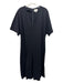 Tuckernuck Size XXL Black Cotton & Polyester Short Sleeve V Neck Midi Dress Black / XXL