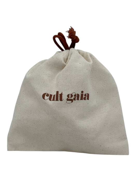 Cult Gaia Gold & White Brass Cluster Fish Hook Back Flower Faux pearls Earrings Gold & White