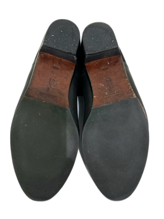 Cole Haan Shoe Size 9.5 Black Leather & Nylon Stacked Heel Half Calf Boots Black / 9.5