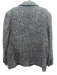 Tuckernuck Size XXL Gray & Black Polyester & Wool Lapel Chevron Midi Coat Gray & Black / XXL