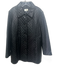 Neiman Marcus Size 1X Black Lamb leather Collar Quilted Button Up Midi Coat Black / 1X
