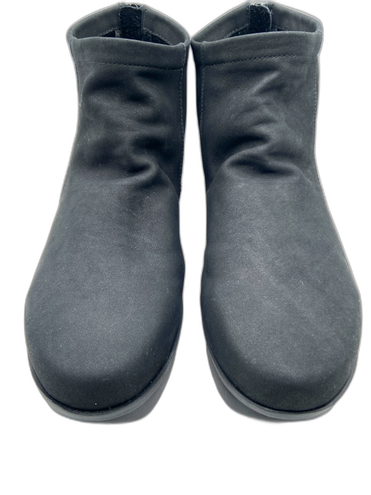 L'Amour des Pieds Shoe Size 9.5 Black Suede Back Zip Round Toe Booties Black / 9.5
