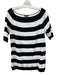 Lafayette 148 Size XXL Black & White Cotton Short Sleeve Stripe Scoop Neck Top Black & White / XXL