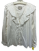Tuckernuck Size XXXL White Cotton Long Sleeve V Neck Buttons Ruffle Collar Top White / XXXL
