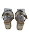Aerosoles Shoe Size 9 Gold & Beige Patent Ankle Strap Criss Cross Sandals Gold & Beige / 9