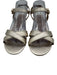 Aerosoles Shoe Size 9 Gold & Beige Patent Ankle Strap Criss Cross Sandals Gold & Beige / 9