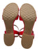 Aerosoles Shoe Size 9 Red & Beige Patent Ankle Strap Criss Cross Sandals Red & Beige / 9