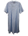 Quiet Culture Size xl/xxl Blue & White Cotton Blend Short Sleeve Striped Dress Blue & White / xl/xxl