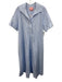 Quiet Culture Size xl/xxl Blue & White Cotton Blend Short Sleeve Striped Dress Blue & White / xl/xxl