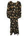 Tuckernuck Size XXL Black, Pink, Green Linen Half Puff Sleeve Floral Maxi Dress Black, Pink, Green / XXL