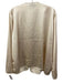 Tuckernuck Size XXL Cream White Polyester Long Sleeve Frog Buttons Satin Top Cream White / XXL