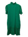 Tuckernuck Size XXL Green Cotton Short Puff Sleeve smocked Quarter Button Dress Green / XXL