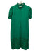 Tuckernuck Size XXL Green Cotton Short Puff Sleeve smocked Quarter Button Dress Green / XXL