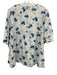 Tuckernuck Size XXL Blue, Green, White Linen Blend Short Sleeve Floral Top Blue, Green, White / XXL