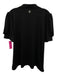 Tuckernuck Size XXL Black Polyester Blend Short Puff Sleeve Collar Polo Top Black / XXL