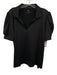 Tuckernuck Size XXL Black Polyester Blend Short Puff Sleeve Collar Polo Top Black / XXL