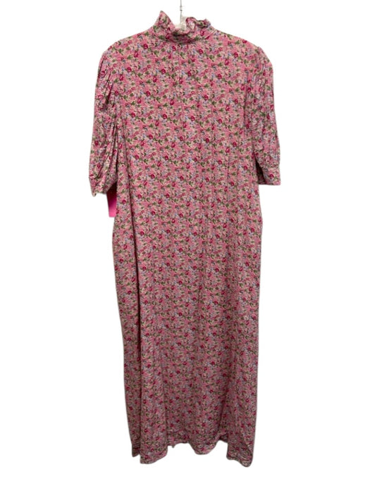 Hyacinth House Size XXL Pink, Blue, Green Cotton Seersucker Floral Print Dress Pink, Blue, Green / XXL