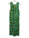 Tuckernuck Size XXL Green & Blue Viscose Sleeveless Tie Dye Midi Dress Green & Blue / XXL