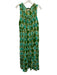 Tuckernuck Size XXL Green & Blue Viscose Sleeveless Tie Dye Midi Dress Green & Blue / XXL