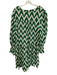 Pomander Place Size XXL Green & White Rayon & Nylon Long puff sleeve Dress Green & White / XXL