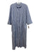 Tuckernuck Size XXL Blue & White Polyester & Cotton 3/4 Sleeve Stripe Midi Dress Blue & White / XXL