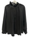 Pomander Place Size XXL Black Polyester & Rayon Long Sleeve Stripe Buttons Top Black / XXL