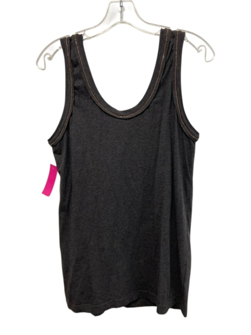 Brunello Cucinelli Size XL Gray & Copper Cotton & Elastane Sleeveless Tank Top Gray & Copper / XL