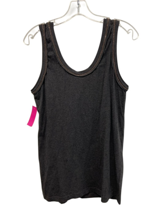 Brunello Cucinelli Size XL Gray & Copper Cotton & Elastane Sleeveless Tank Top Gray & Copper / XL