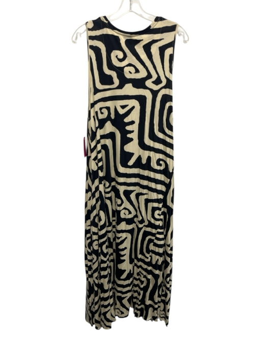 Peruvian Connection Size XXL Navy blue & Cream Sleeveless Swirl pattern Dress Navy blue & Cream / XXL