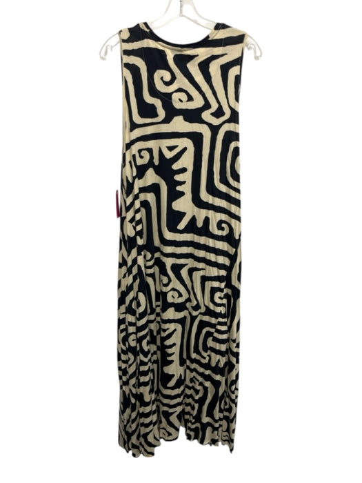 Peruvian Connection Size XXL Navy blue & Cream Sleeveless Swirl pattern Dress Navy blue & Cream / XXL