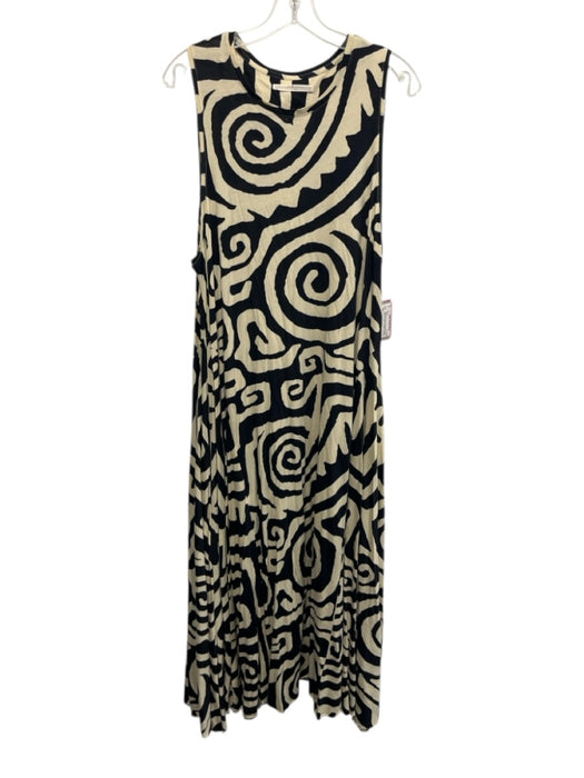 Peruvian Connection Size XXL Navy blue & Cream Sleeveless Swirl pattern Dress Navy blue & Cream / XXL