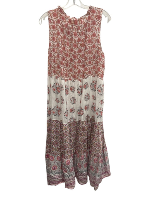 Tuckernuck Size 2XL Pink, Orange, White Cotton Sleeveless Floral Print Dress Pink, Orange, White / 2XL
