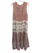 Tuckernuck Size 2XL Pink, Orange, White Cotton Sleeveless Floral Print Dress Pink, Orange, White / 2XL