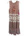 Tuckernuck Size 2XL Pink, Orange, White Cotton Sleeveless Floral Print Dress Pink, Orange, White / 2XL