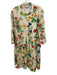 Tuckernuck Size XXL Beige, Green, Multi Cotton Blend Button Down Flowers Dress Beige, Green, Multi / XXL