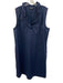 Lafayette 148 Size XXL Navy Blue Cotton Blend Ruffle Neckline Sleeveless Dress Navy Blue / XXL