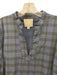 Sail To Sable Size XXL Navy blue & green Cotton Blend Split V Neck Plaid Dress Navy blue & green / XXL