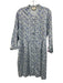 Tuckernuck Size XXL Blue & White Polyester Blend Floral Button Down Dress Blue & White / XXL